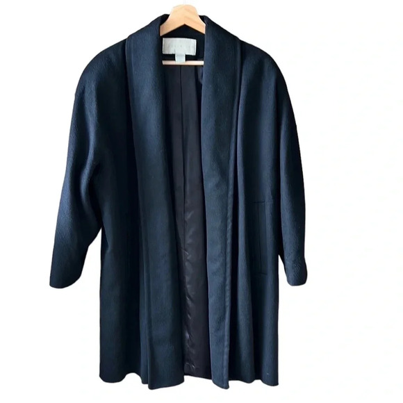 The Limited Wool Blend Oversized Structured Open Longline Coat. Minimalist XS - Picture 1 of 6
